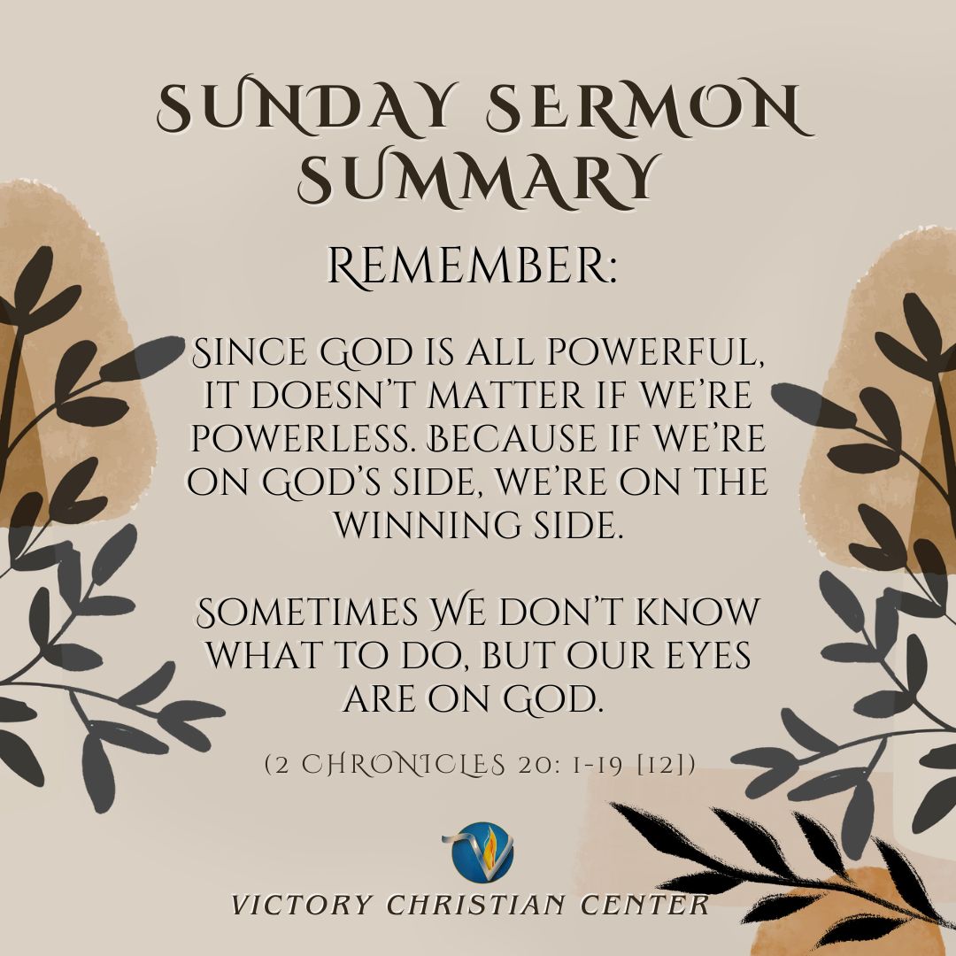Sunday Sermon Summary 110324